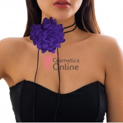 Floare cu snur pentru decor gat sau mana PRL51EE Violet 